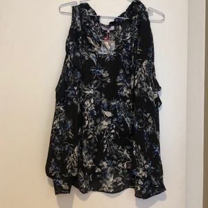 Parker cold shoulder long sleeve designer blouse